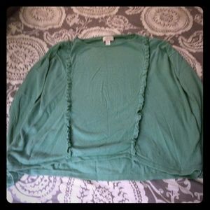 Women's long sleeve teal sweater